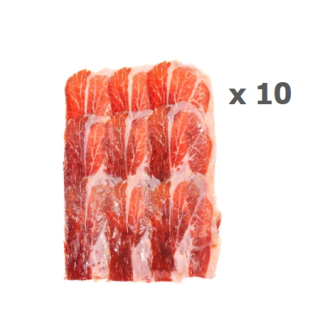 PACK 10x100gr (1kg) Prosciutto crudo Ibérico Etichetta nera affettato
