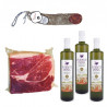 Pack Olio d'oliva Extra + 1Kg di prosciutto iberico 100% + 1/2 Chorizo CULAR