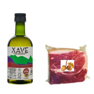 Exklusives Geschenkset mit iberischem Schinken und Olivenöl