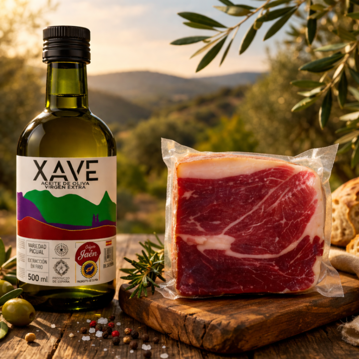 Pack de Aceite AOEV y Jamon ibérico