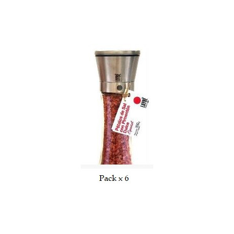 Pack x 6 Cristal-Inox Salt Petals Mill with Sweet Paprika