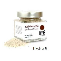 Pack x 8 Glass Jar of Smoked Salt from Sierra Nevada
