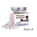 Pack x 8 Glass Jar Salt Petals with Black Truffle "Melanosporum"