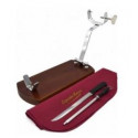 Pack Black label Jamón Ibérico Dry Shoulder with BONE+Support base and Knife