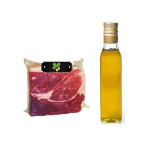 PACK Olive Oil Extra + 1Kg Label Black Iberian Ham