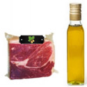 PACK Olive Oil Extra +1Kg Label Black Iberian Ham 