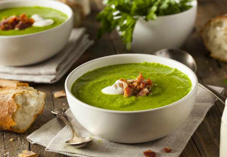 CREAM OF SPINACH WITH HAM